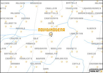 map of Novi di Modena