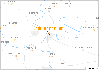 map of Novi Kneževac
