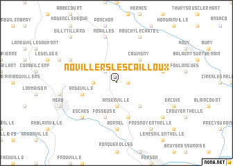 map of Novillers-les-Cailloux