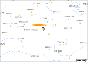 map of Novi Mikanovci