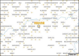 map of Novina