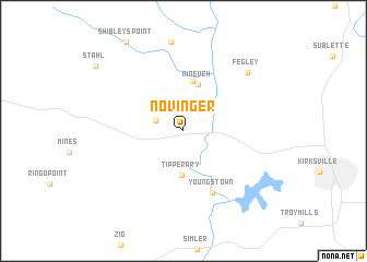 map of Novinger