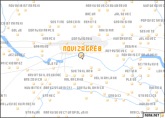map of Novi Zagreb