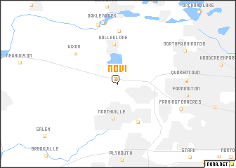 map of Novi