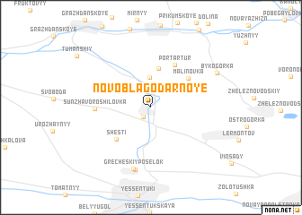 map of Novoblagodarnoye