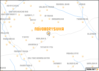 map of Novoborysivka