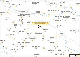 map of Novo Bŭrdo