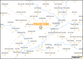 map of Novočėbė