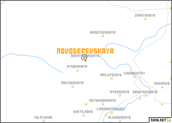 map of Novoderevskaya