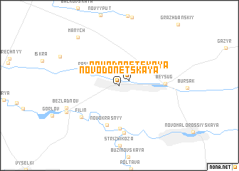 map of Novodonetskaya