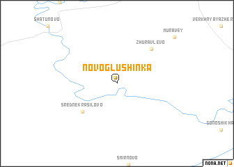 map of Novoglushinka