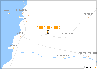 map of Novokaminka