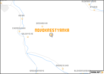 map of Novokrestʼyanka