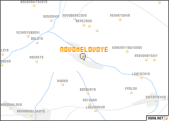 map of Novomelovoye
