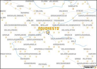 map of Novo Mesto