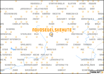 map of Novosedelské Hutě