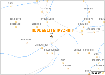 map of Novoselitsa Vyzhna