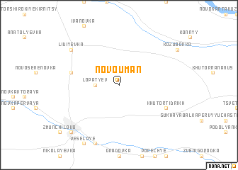 map of Novoumanʼ