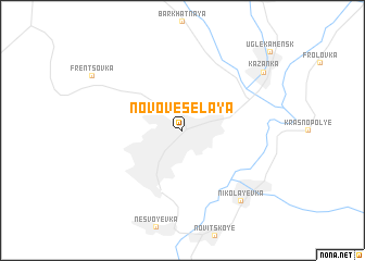 map of Novovesëlaya