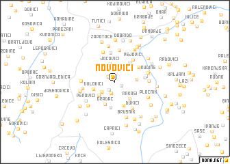 map of Novovići