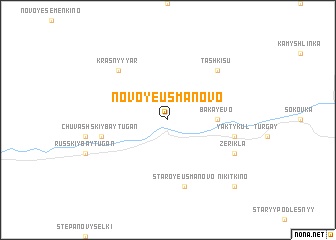 map of Novoye Usmanovo