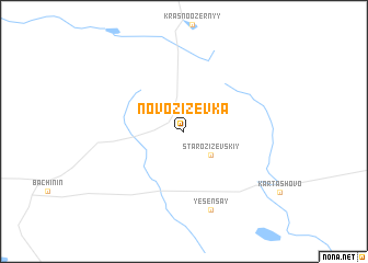 map of Novozizevka