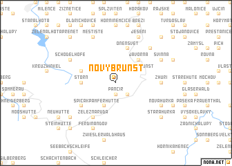 map of Nový Brunst