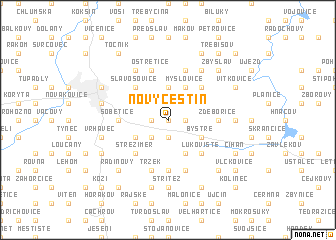 map of Nový Čestín