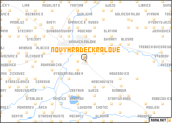 map of Nový Hradec Králové