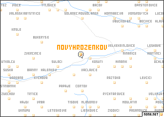 map of Nový Hrozenkov