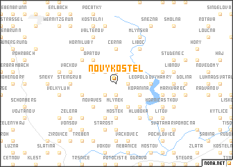 map of Nový Kostel