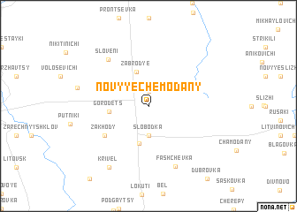 map of Novyye Chemodany