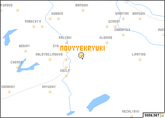 map of Novyye Kryuki