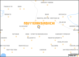 map of Novyye Maksimovichi