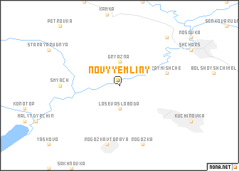 map of Novyye Mliny