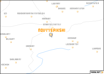 map of Novyye Pikshi