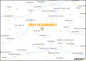 map of Novyye Shordany