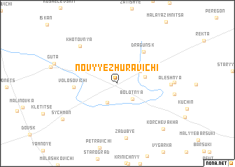 map of Novyye Zhuravichi