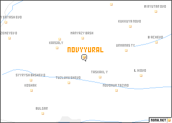 map of Novyy Ural