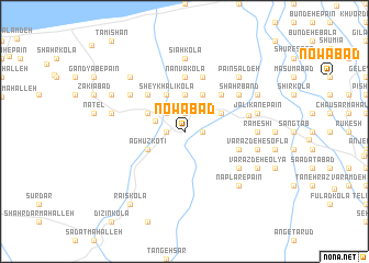 map of Nowābād