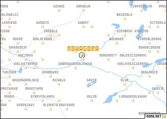 map of Nowa Góra