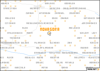 map of Nowa Góra