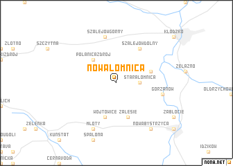 map of Nowa Łomnica