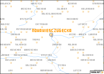 map of Nowa Wieś Czudecka