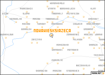 map of Nowawieś Książęca