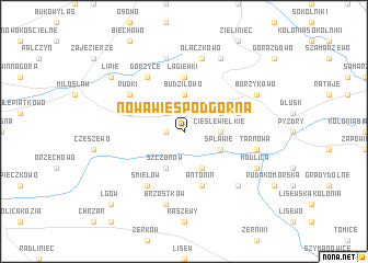 map of Nowa Wieś Podgórna