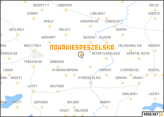 map of Nowa Wieś Reszelska