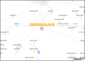 map of Nowawieś Ujska