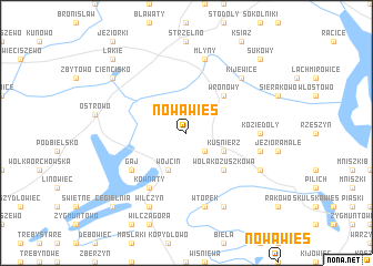 map of Nowa Wieś