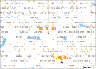 map of Nowa Wieś